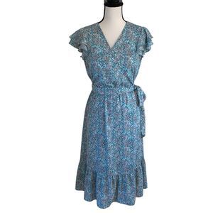 Lauren Conrad floral wrap dress size S